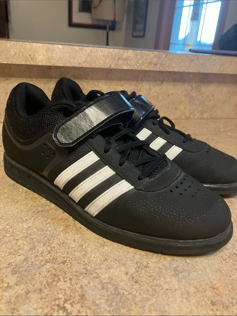 adidas Black and White Training Shoes with Strap